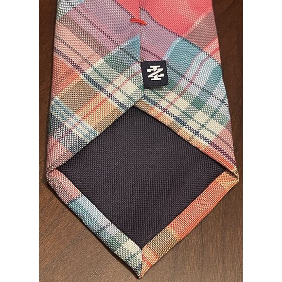 Izod Pink Green Blue 100% Polyester Men’s Neck Tie Made In China - Picture 2 of 9